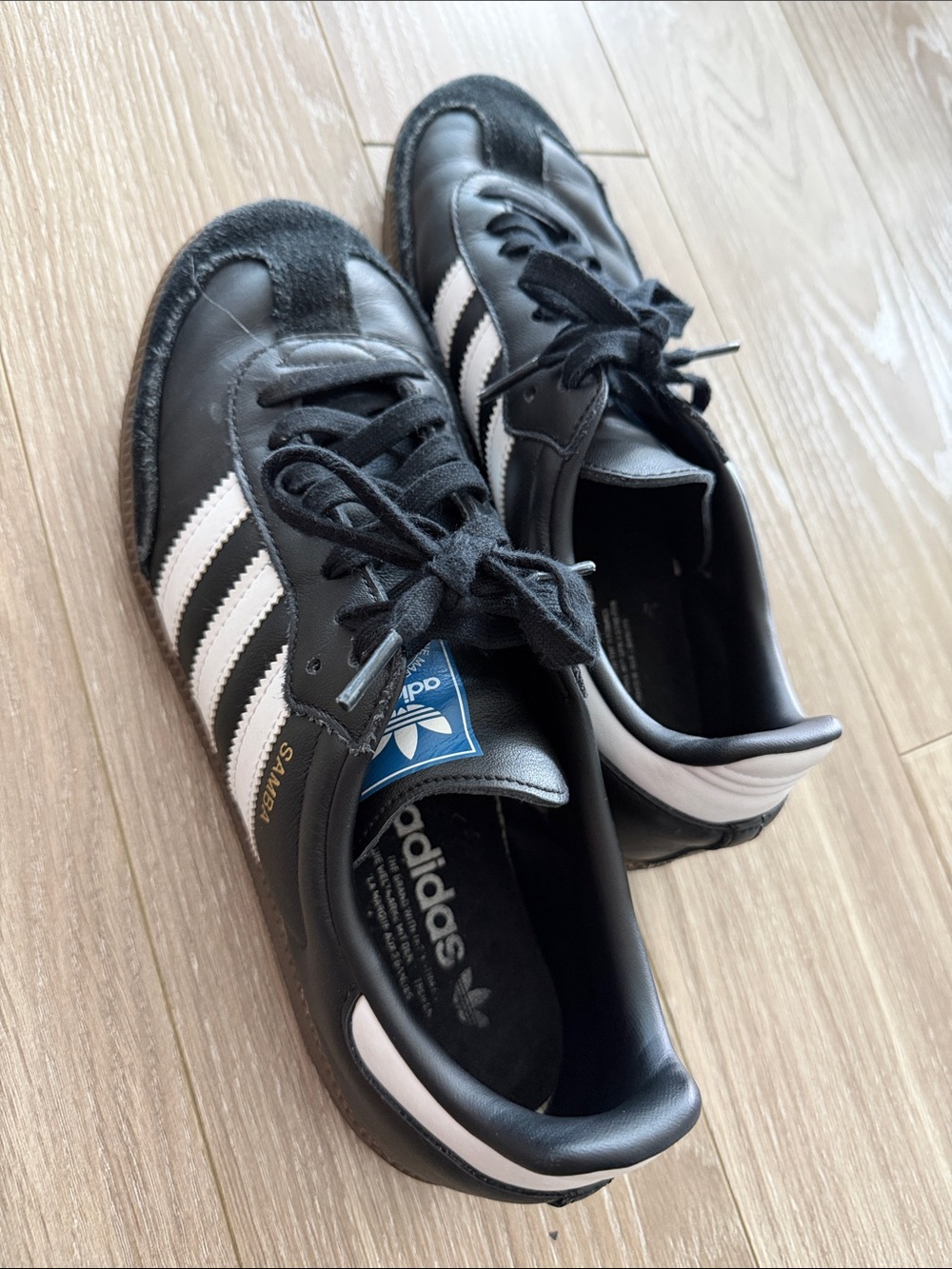 adidas Men’s Black & White Samba Sneakers
